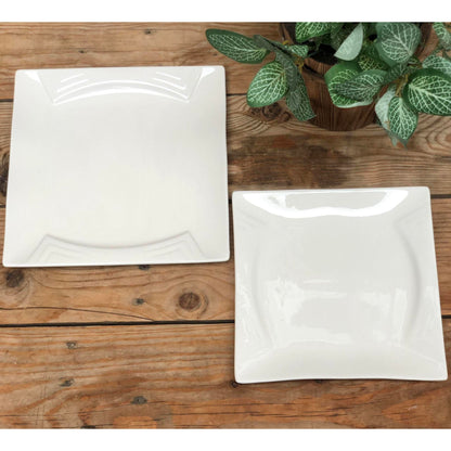 Embossed Porcelain Square Plate