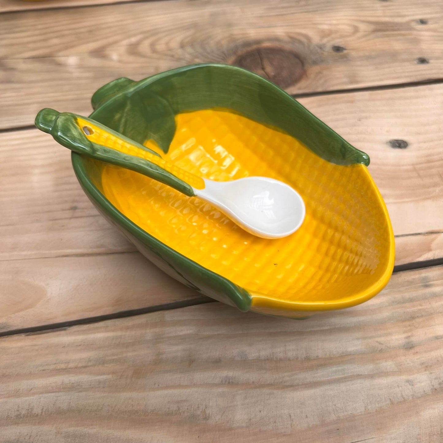 Fruit Ceramic Cereal Bowl with Teaspoon