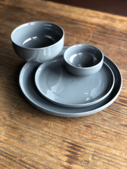 MURADITOHOME Grey Ceramic Dinner Plate, Salad Plate & Bowl Collection