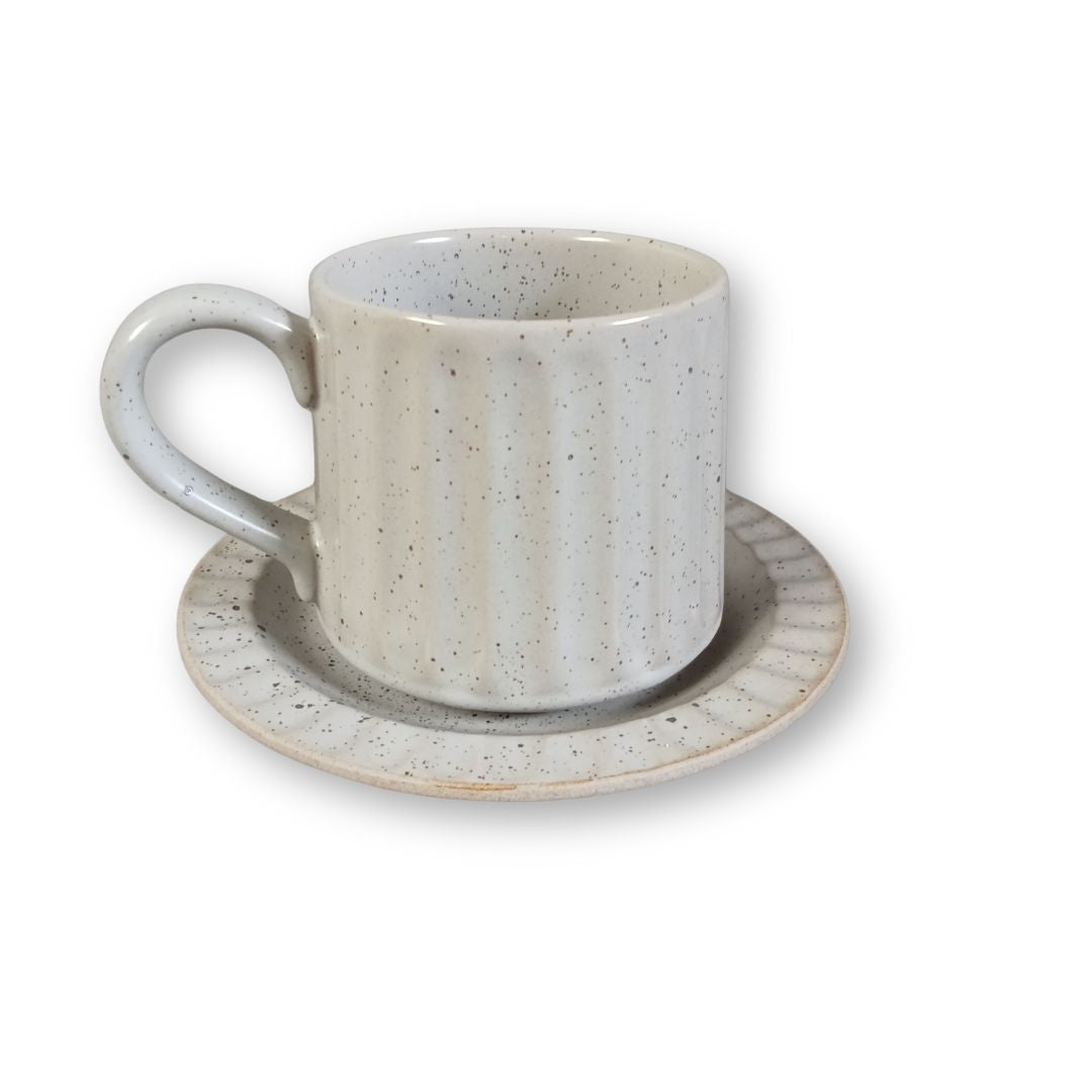 MURADITOHOME Kivra Stoneware Cup and Saucer Collection