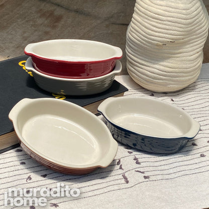 MURADITOHOME Kasure Ceramic Oval Baking Dish Collection