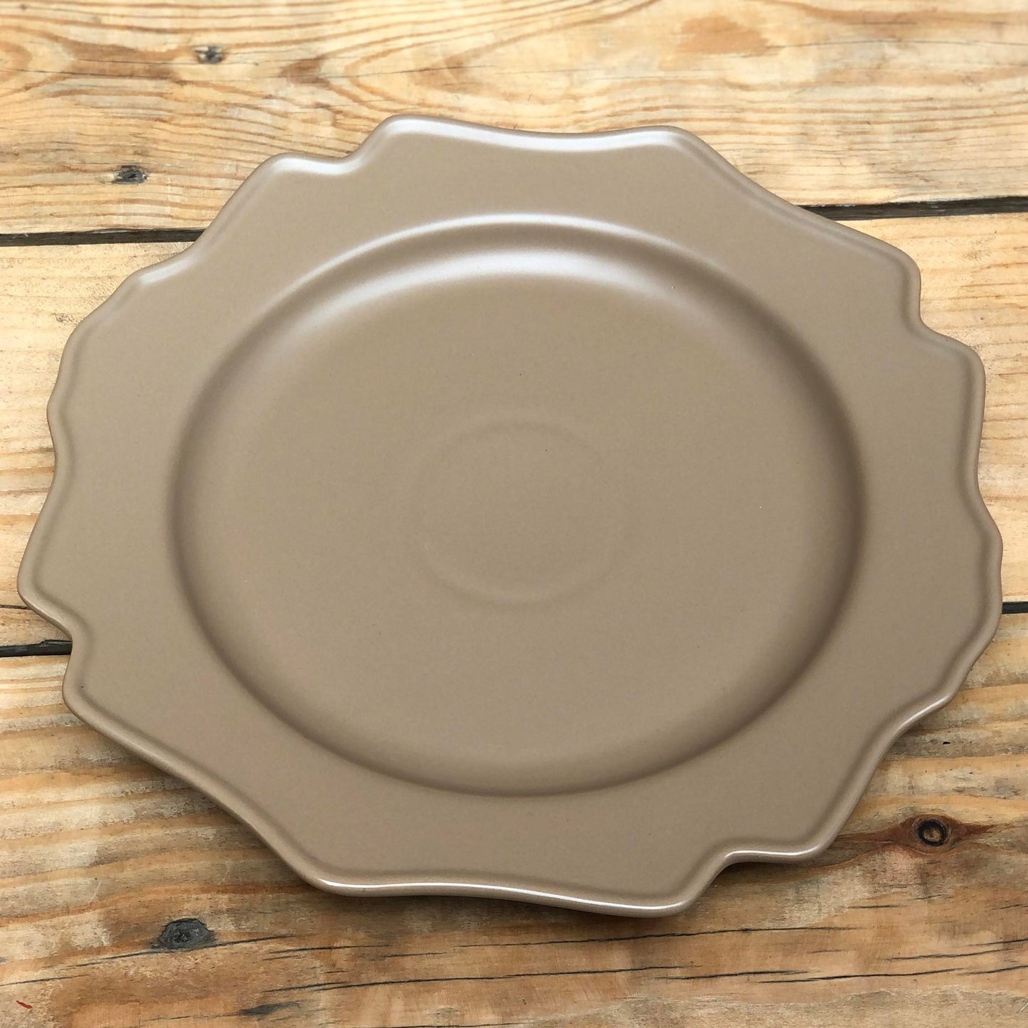 Veronica Brown Ceramic Dinnerware Plate
