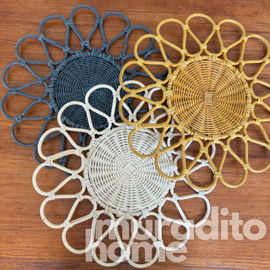 MURADITOHOME Local Rattan Placemats 13.5 inches Native