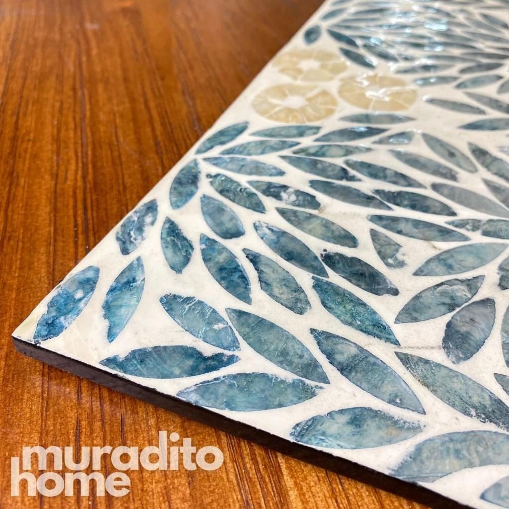 MURADITOHOME Eustaquia Mother of Pearl Placemat 15.5X13"