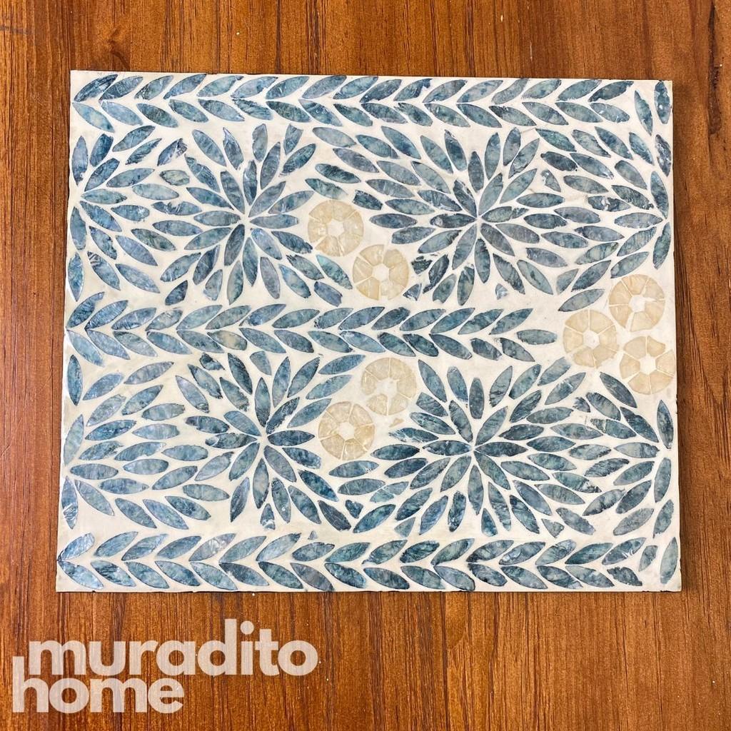 MURADITOHOME Eustaquia Mother of Pearl Placemat 15.5X13"