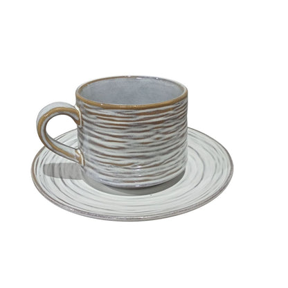 MURADITOHOME Lunava and Glazure Ceramic Cup and Saucer 250 ml