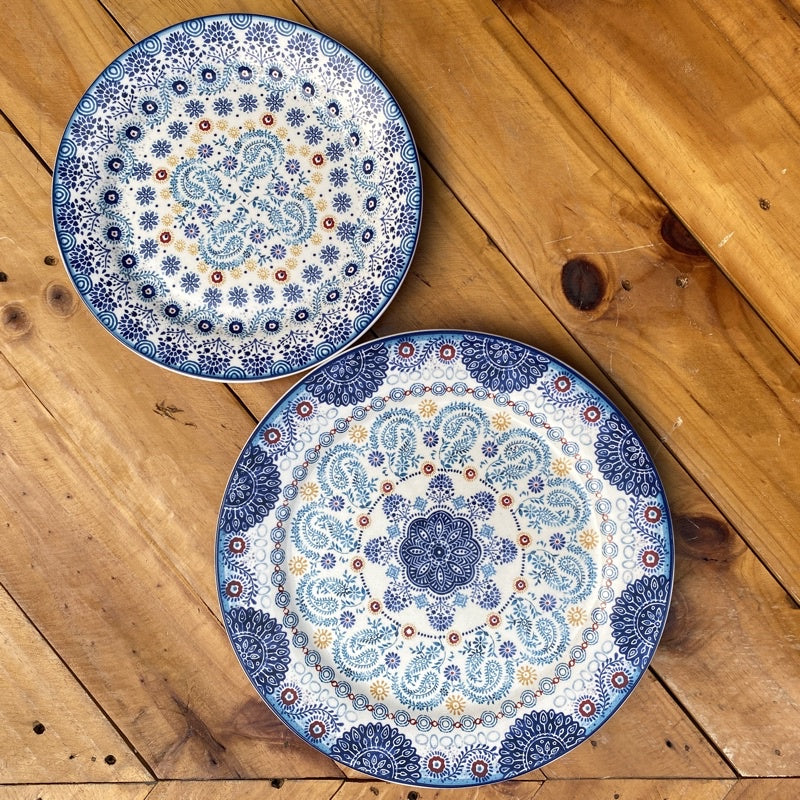RESTOCKED!!!! Moroccan CERAMIC PLATE SET (11” & 8.5”) (10” & 8”) TABLEWARE PLATES Plato dinnerware