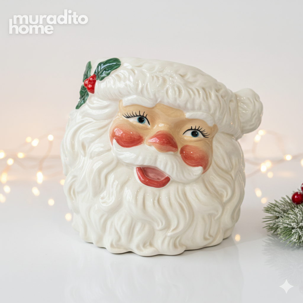 MURADITOHOME Premium Christmas Ceramic Jar and Pitcher