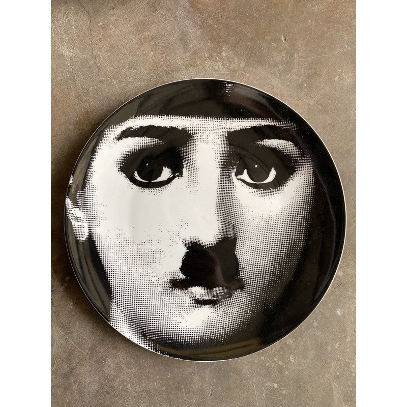 Fornasetti plates porcelain Plate salad plate 8" and 10" Black and white w/hook Batch 1