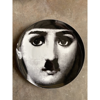 Fornasetti plates porcelain Plate salad plate 8" and 10" Black and white w/hook Batch 1