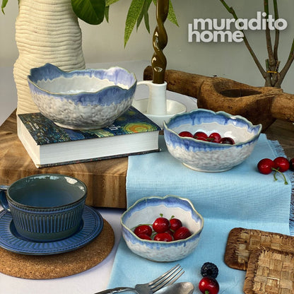 MURADITOHOME Facetra Porcelain Bowl Collection