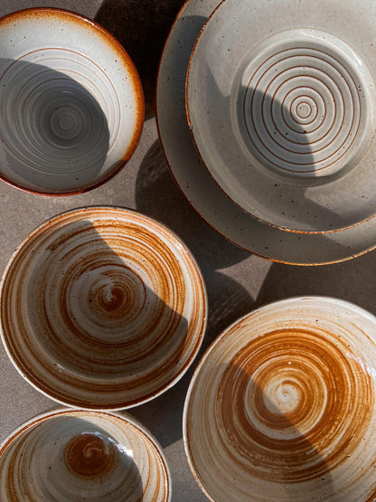 Handmade Clay Stoneware Plate Collection