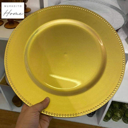 Charger Plate 13” PVC Plastic Premium Quality plastic fiber glass