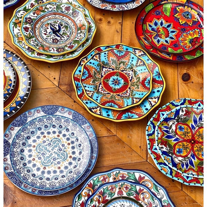 RESTOCKED!!!! Moroccan CERAMIC PLATE SET (11” & 8.5”) (10” & 8”) TABLEWARE PLATES Plato dinnerware