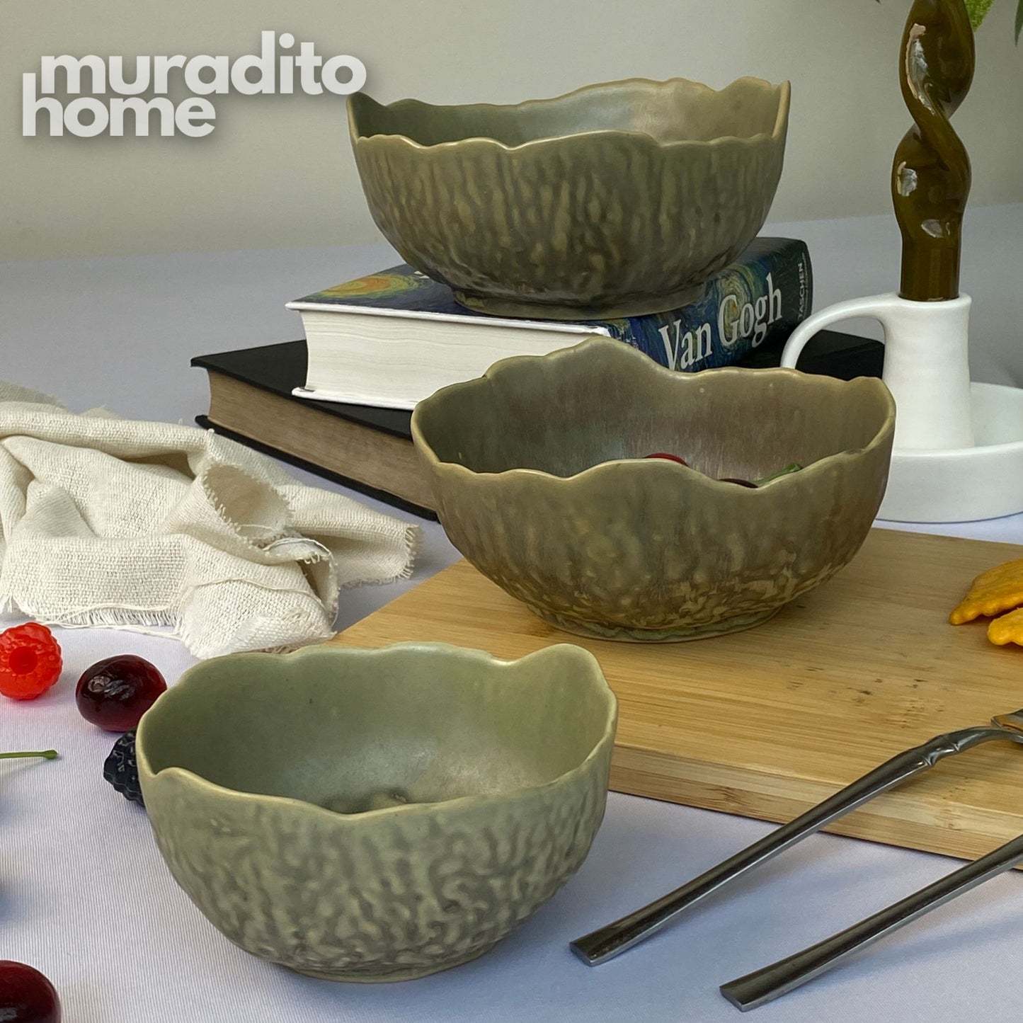 MURADITOHOME Lustra Porcelain Bowl Collection