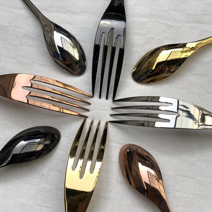 Greta 4 pcs Matte Polish Cutlery Set ( Spoon, Fork, Knife & Teaspoon )