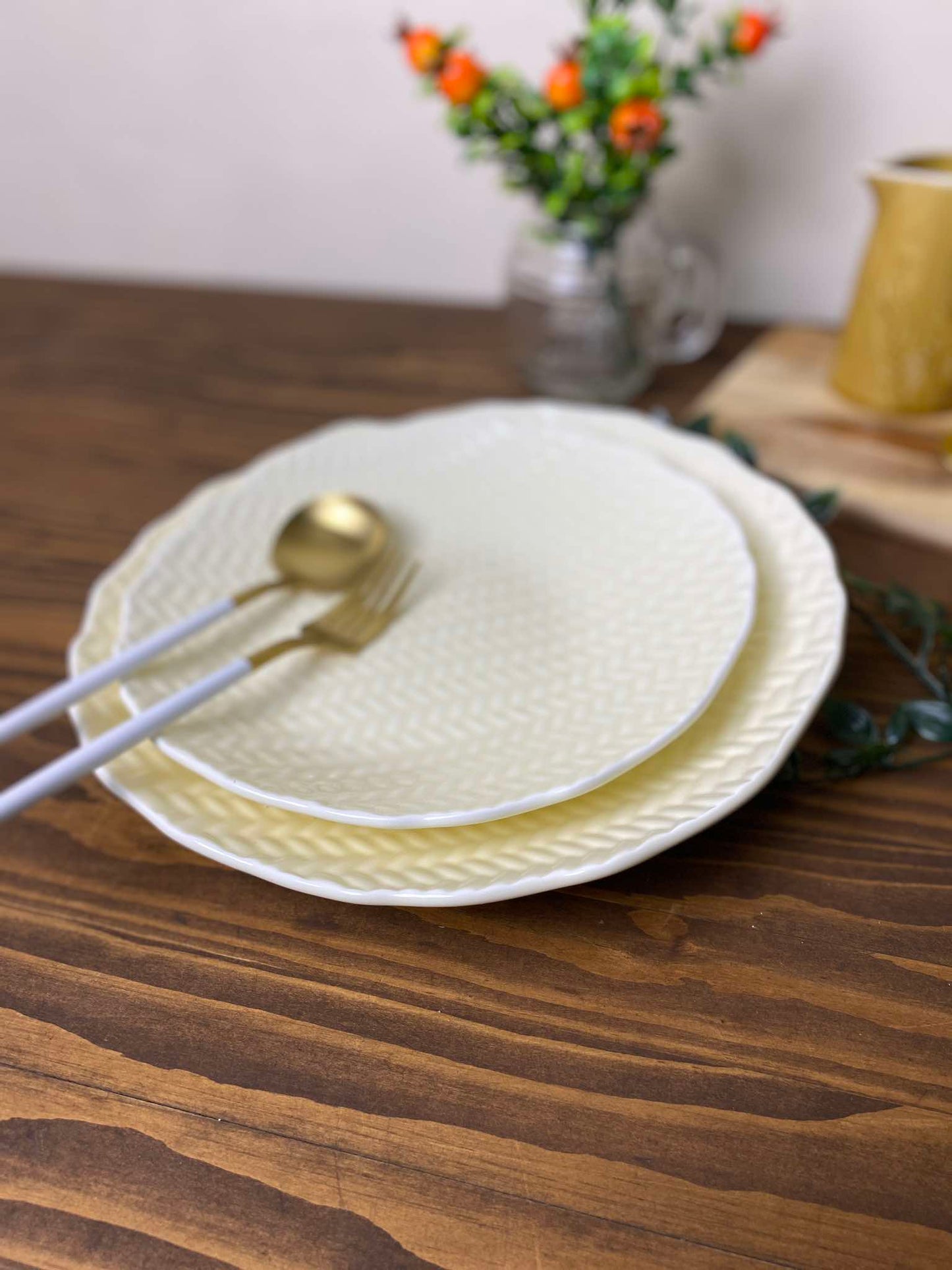 MURADITOHOME Julieta Serving Dish 11.5x2 inch and 9.5x2 inch