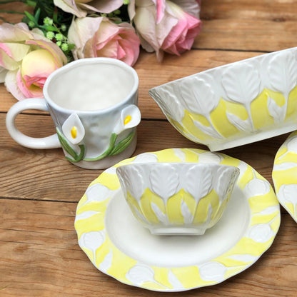 Maria Yellow Ceramic Dinnerware Collection