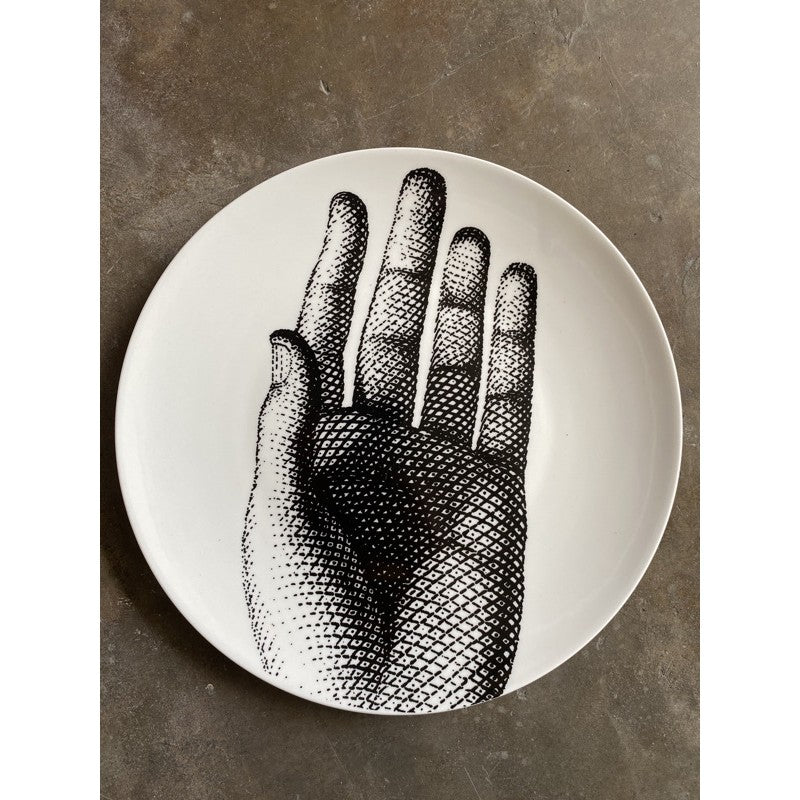 Fornasetti plates porcelain Plate salad plate 8" and 10" Black and white w/hook Batch 1