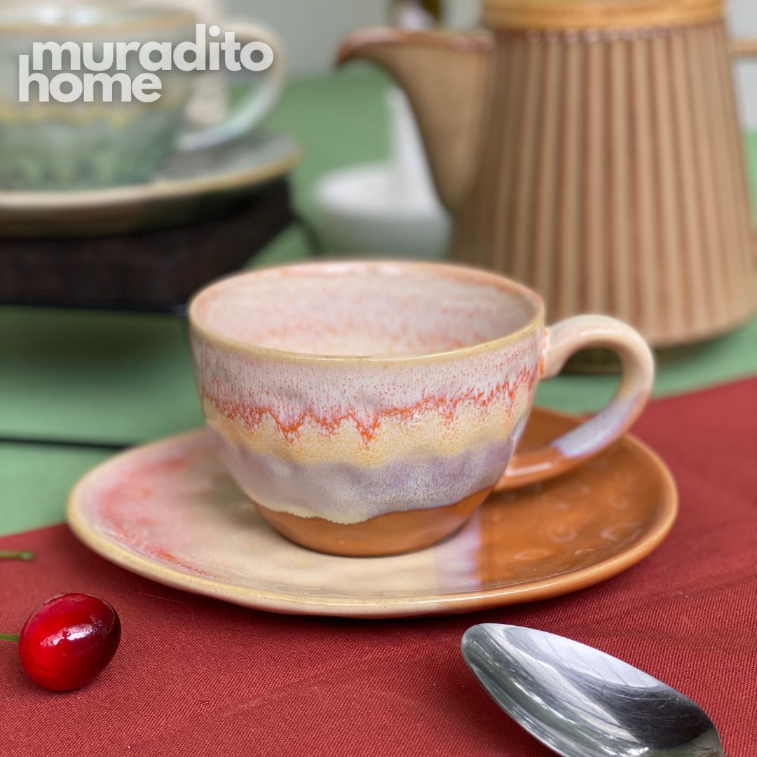 MURADITOHOME Juroji Ceramic Cup and Saucer 250 ml