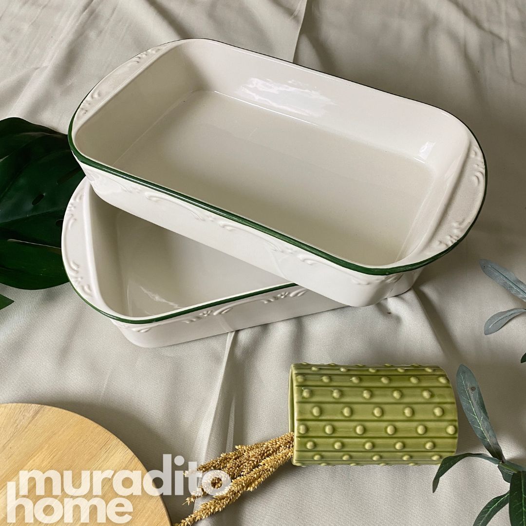 MURADITOHOME Stoneware Serving Dish 15x8.25x2.75