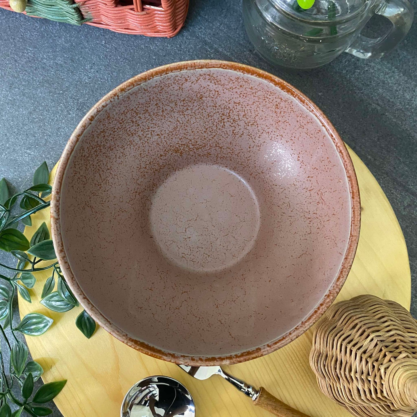 MURADITOHOME Brown 203 bowl 7x3 inch