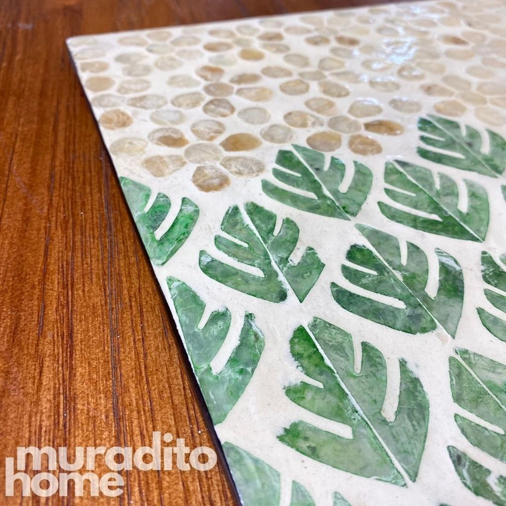 MURADITOHOME Ulan Mother of Pearl Placemat 15.5x13"