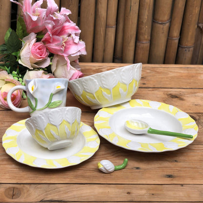 Maria Yellow Ceramic Dinnerware Collection
