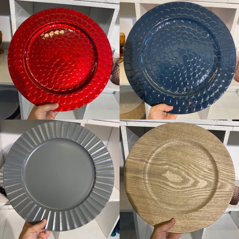 Charger Plate 13” PVC Plastic Premium Quality plastic fiber glass