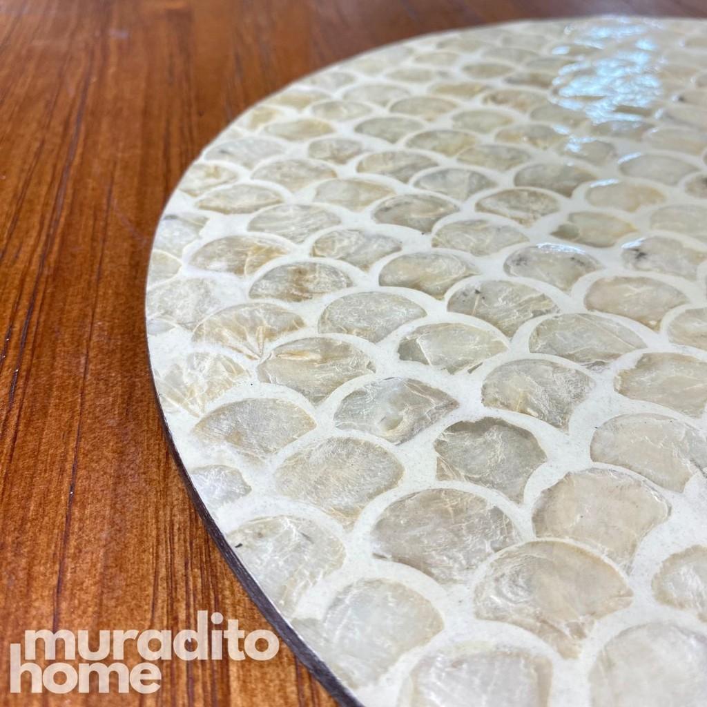 MURADITOHOME Erlinda Mother of Pearl Placemat 13"