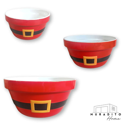 MURADITOHOME Christmas Santa Serving Bowl