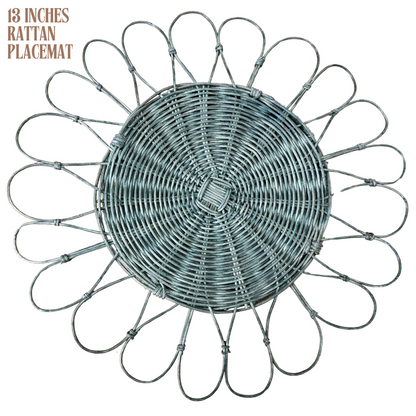 MURADITOHOME Alon Local Rattan Placemats 13 inches Native