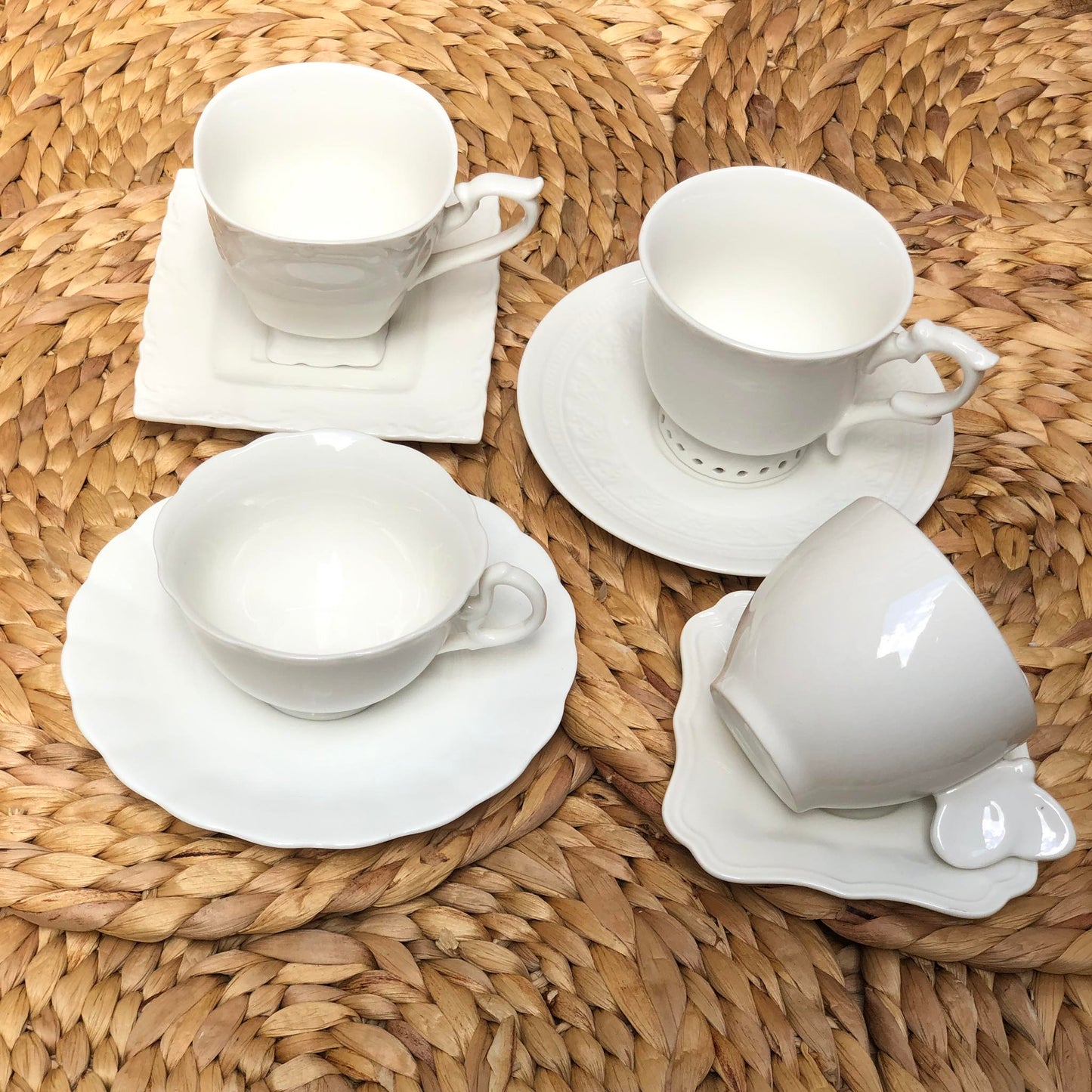Ceramic White Teacup Collection