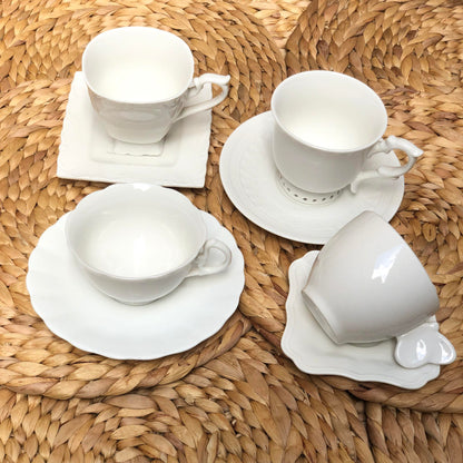 Ceramic White Teacup Collection