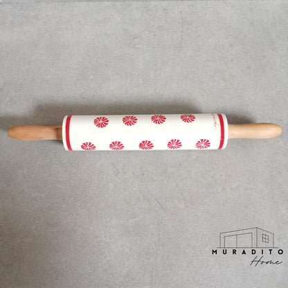 MURADITOHOME Holiday Christmas Rolling Pin 18.25 inch