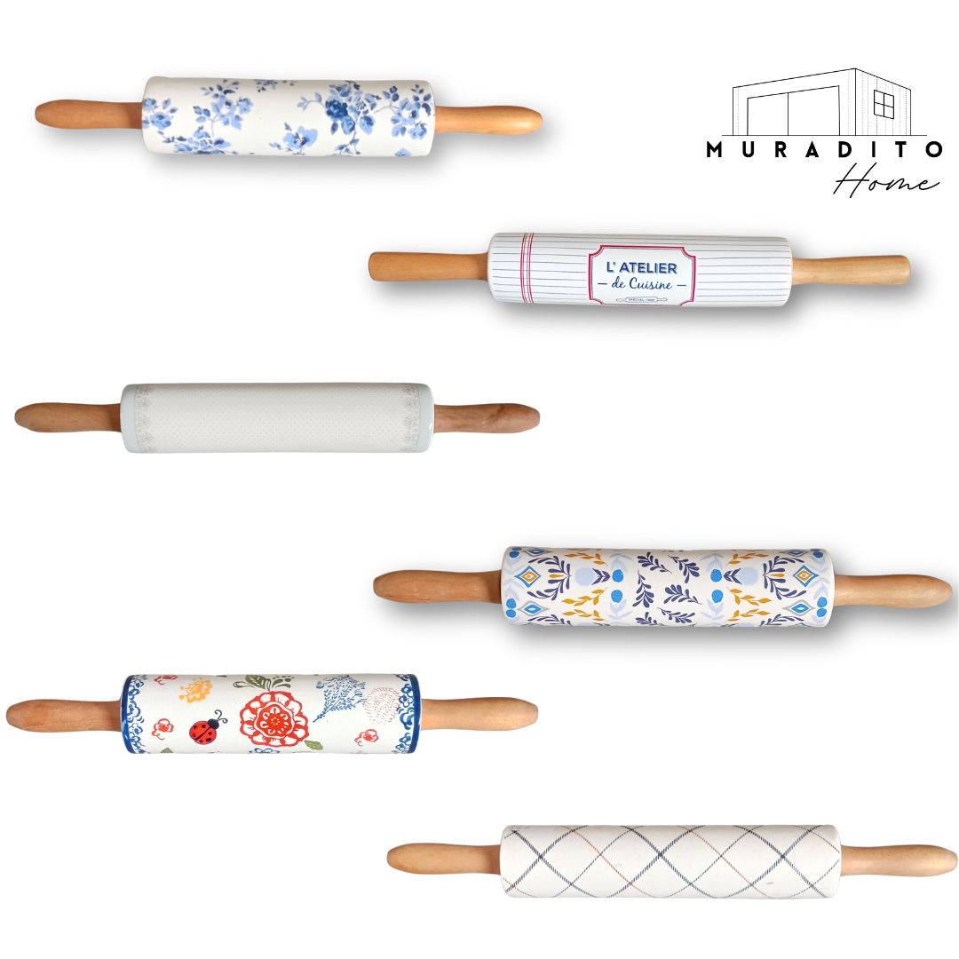 MURADITOHOME Holiday Christmas Rolling Pin 18.25 inch