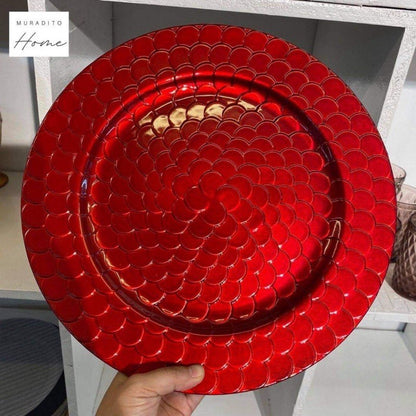 Charger Plate 13” PVC Plastic Premium Quality plastic fiber glass