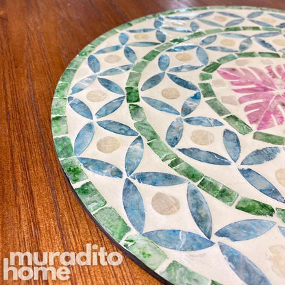MURADITOHOME Bayani Mother of Pearl Placemat 13"
