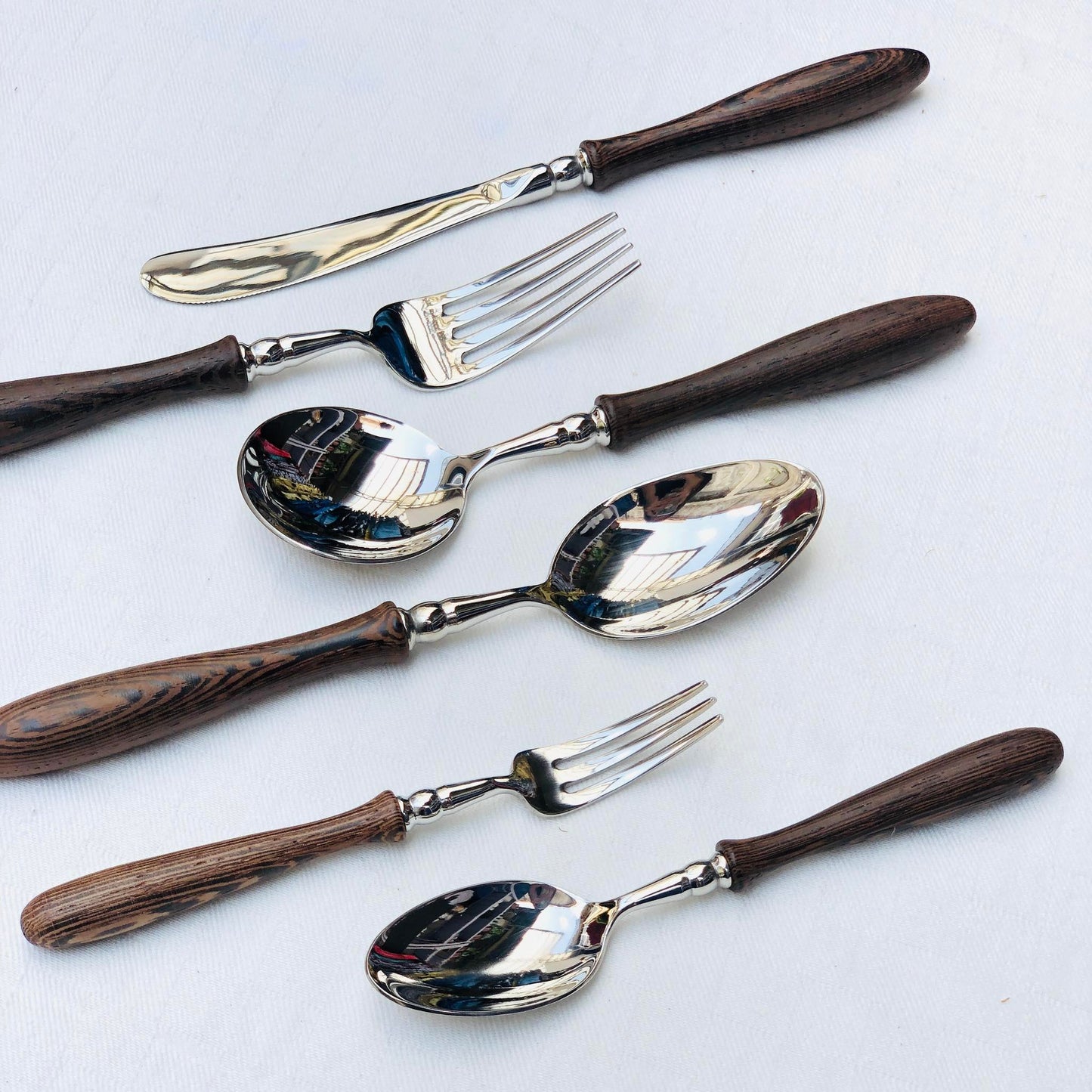 Davis 6 pcs Stainless Wooden Handle Cutlery Set