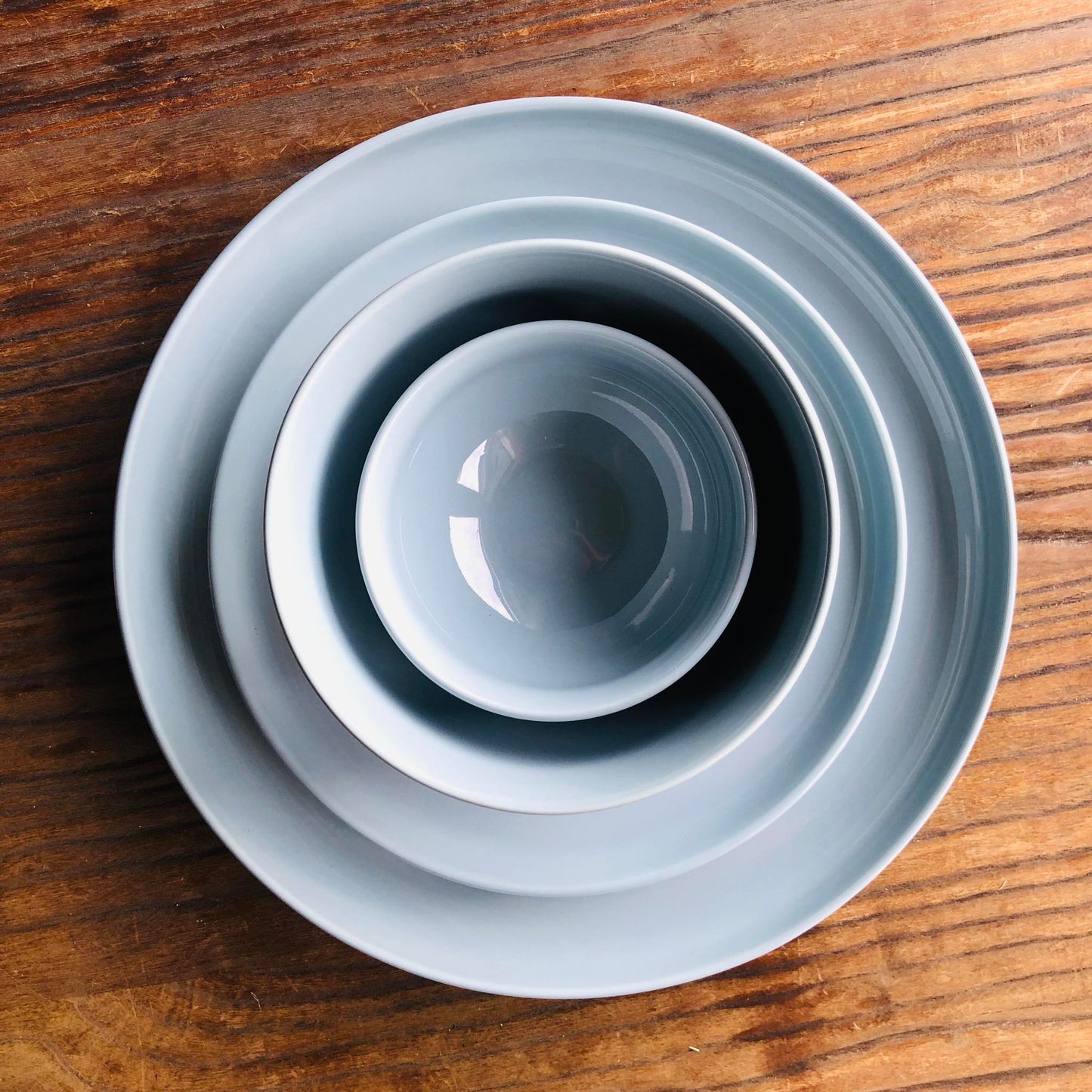 MURADITOHOME Light Blue Ceramic Dinner Plate, Salad Plate & Bowl Collection