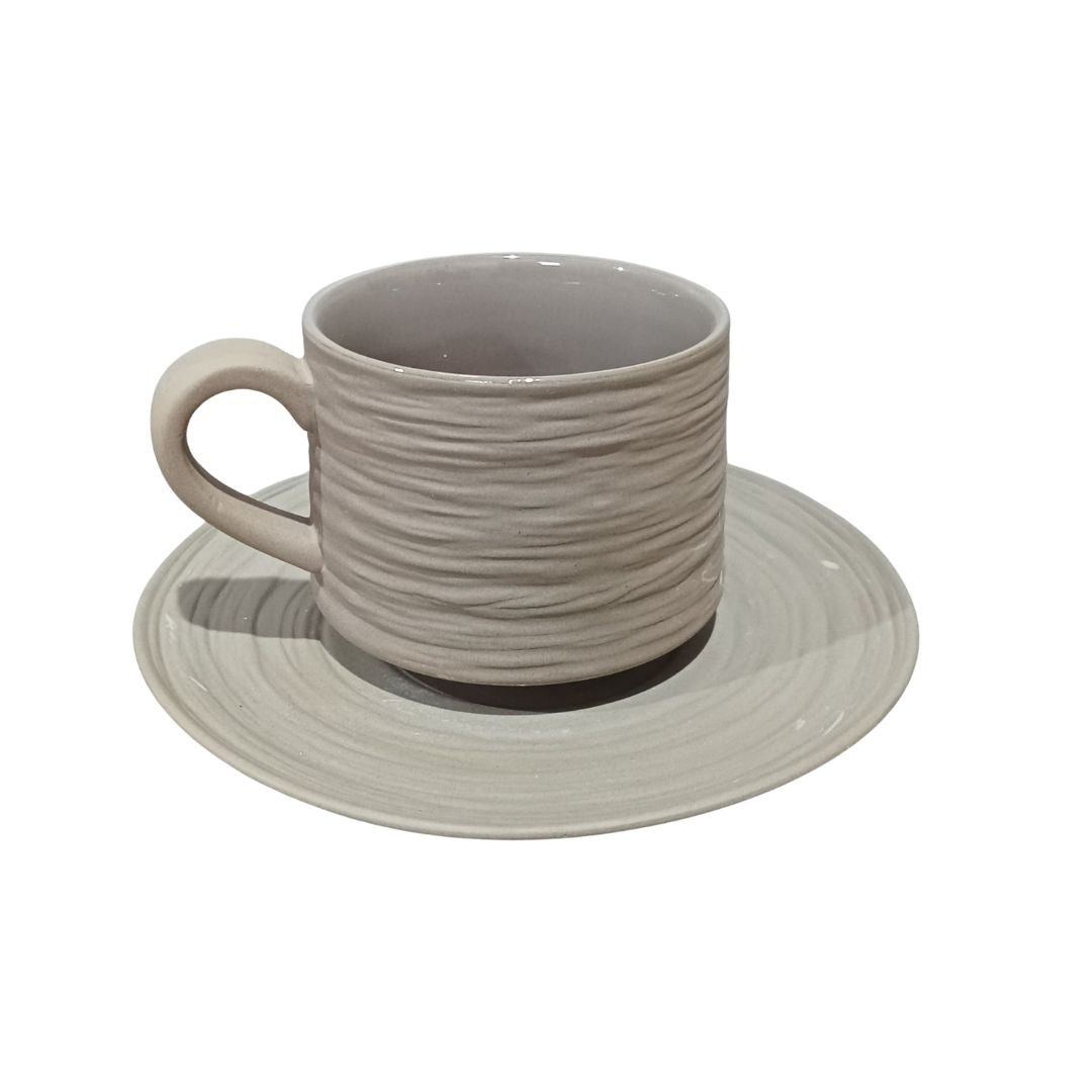 MURADITOHOME Lunava and Glazure Ceramic Cup and Saucer 250 ml