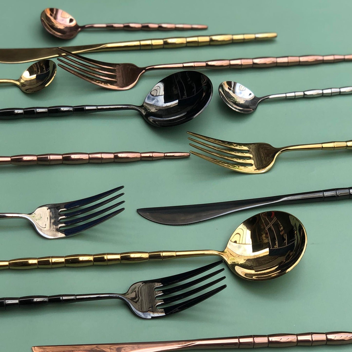 Lucille 4 pcs Matte Polish Cutlery Set ( Spoon, Fork, Knife & Teaspoon )