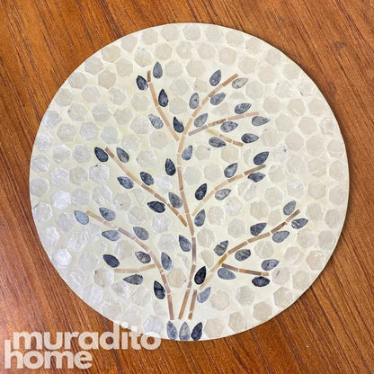 MURADITOHOME  Sampaguita Mother of Pearl  Placemat 13"
