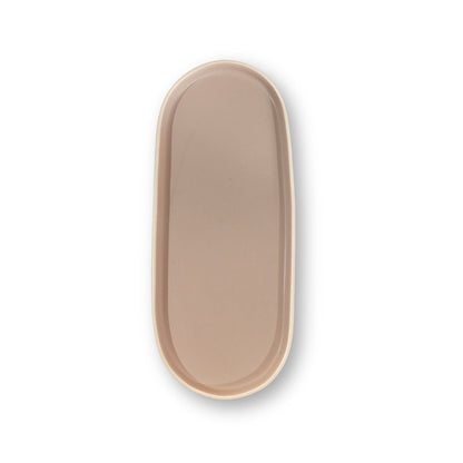 Ceramic 3 slots Dish Plate 12.75x4.5 inch and Dipping Sauce Tray 11x4.75 inch