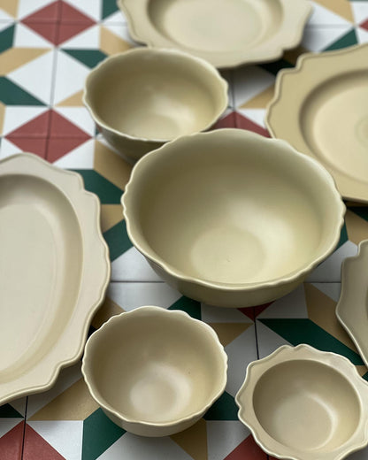 Veronica Beige Ceramic Plate