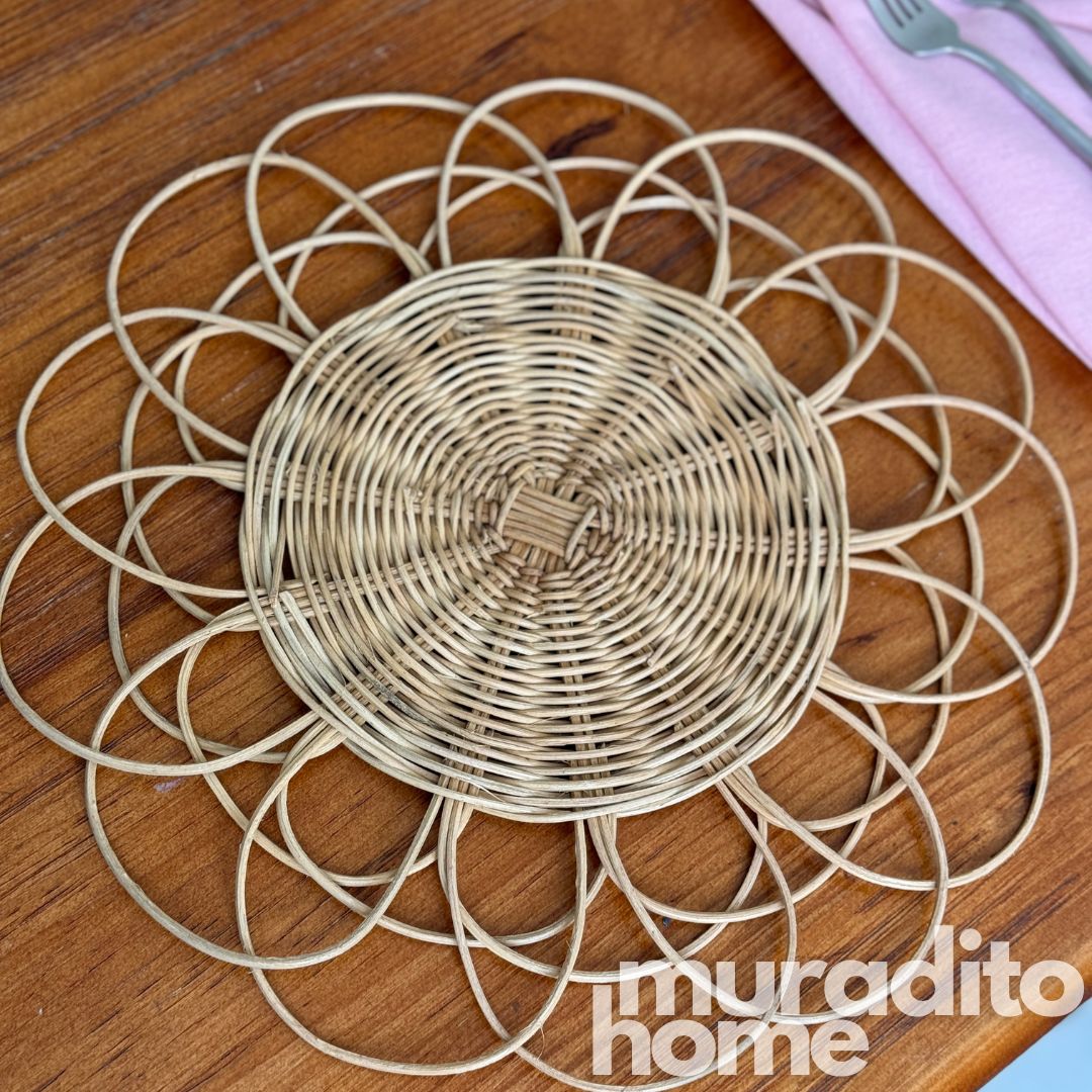 MURADITOHOME Local Rattan Placemats 13 inches Native Batch 3