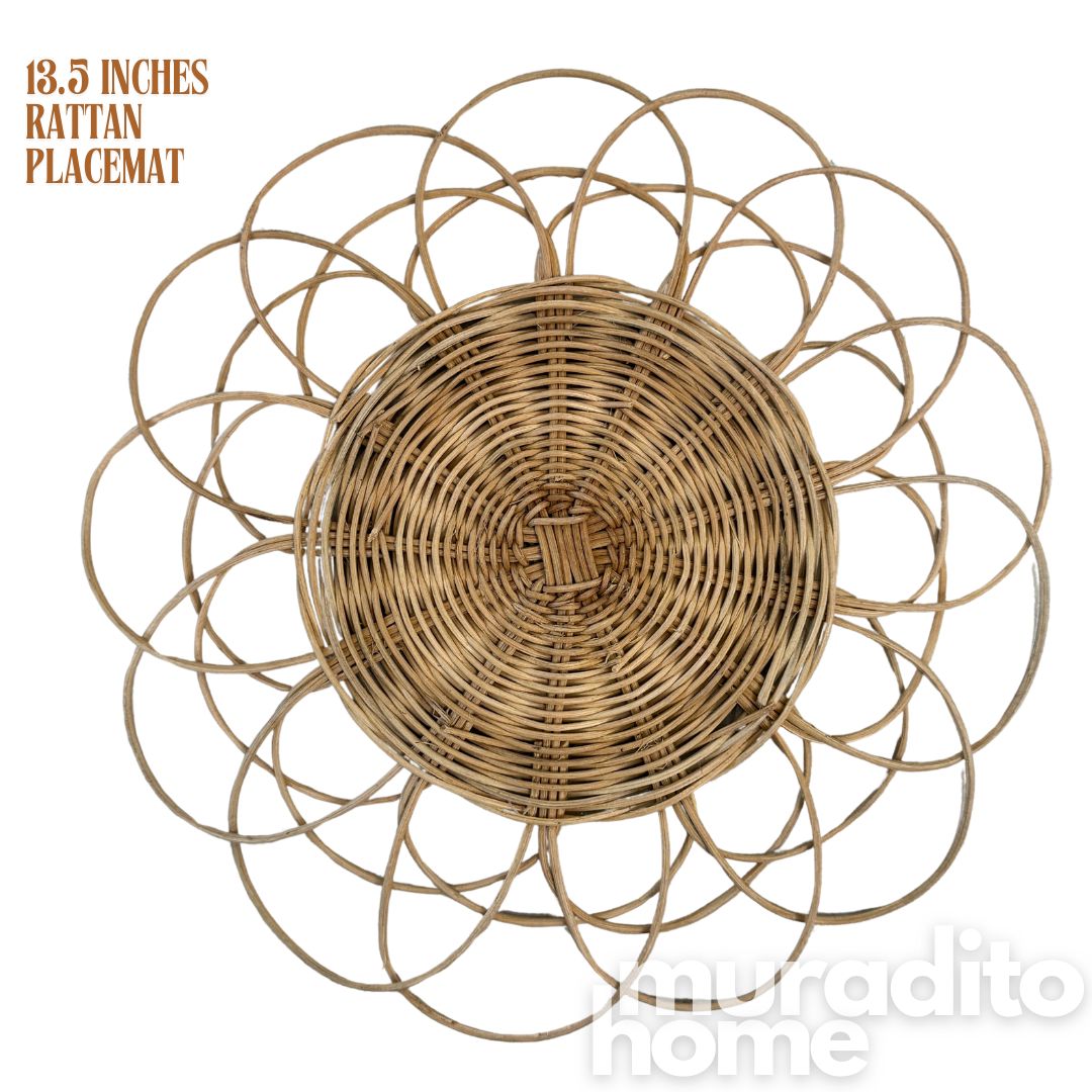 MURADITOHOME Local Rattan Placemats 13 inches Native Batch 3