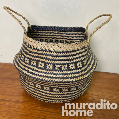 MURADITOHOME Printed Seagrass Basket 10x14, 5x14.5 Inches