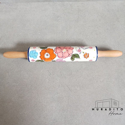 MURADITOHOME Holiday Christmas Rolling Pin 18.25 inch