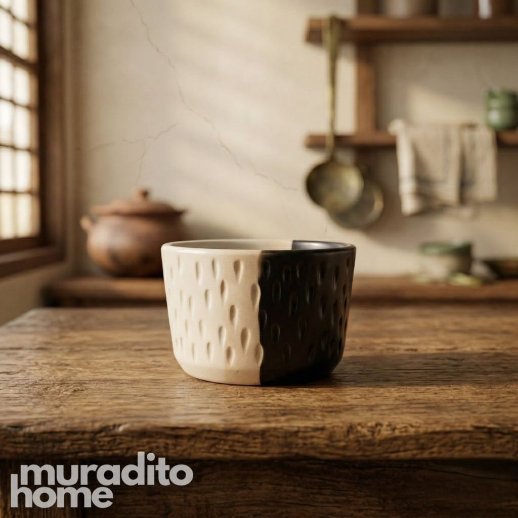 Muraditohome Homa Stoneware Small Bowl 3.5 in Minimalist Side Dish